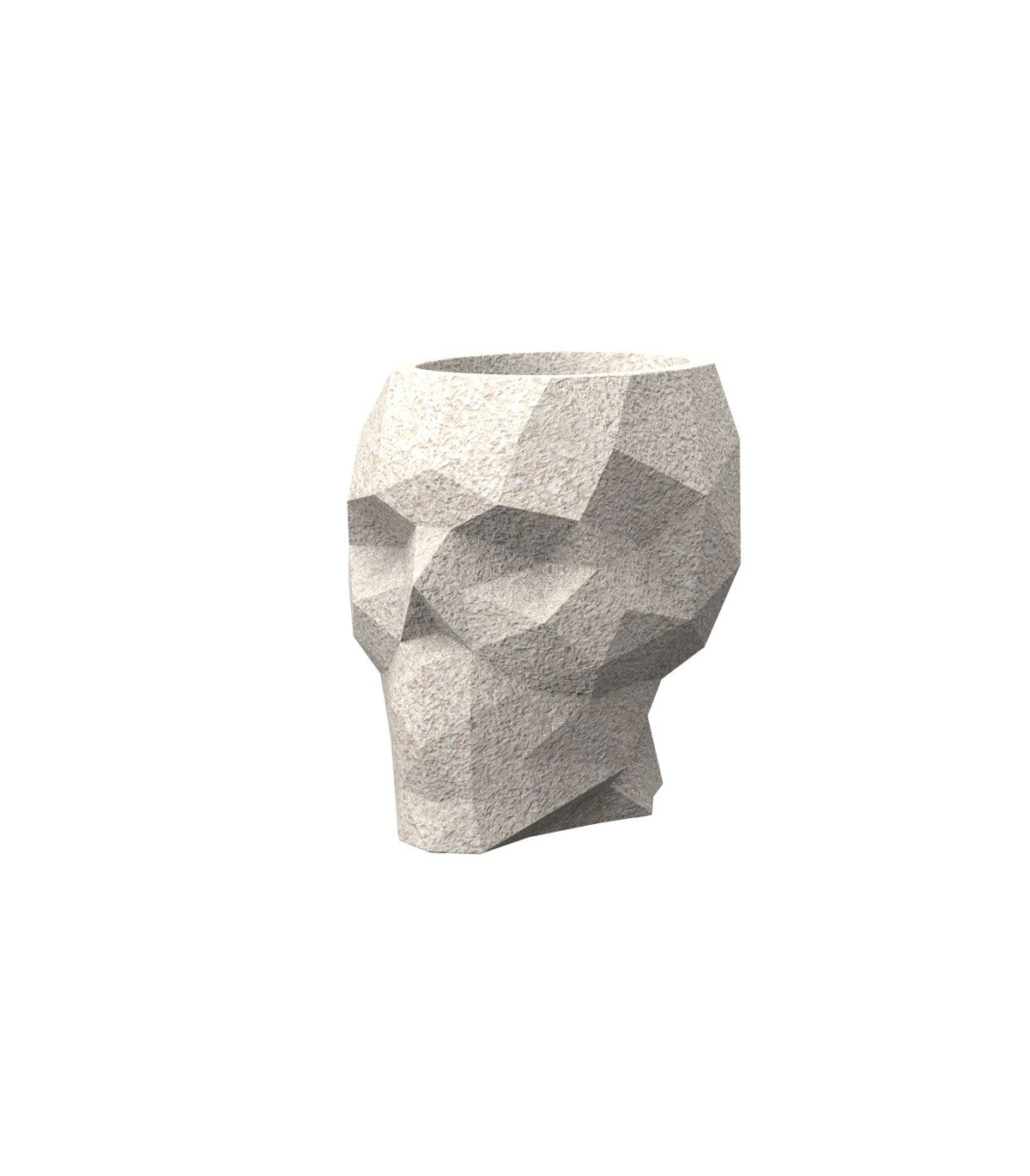 Skull Nano Bloempot 19x15x18 cm Ecru Granite