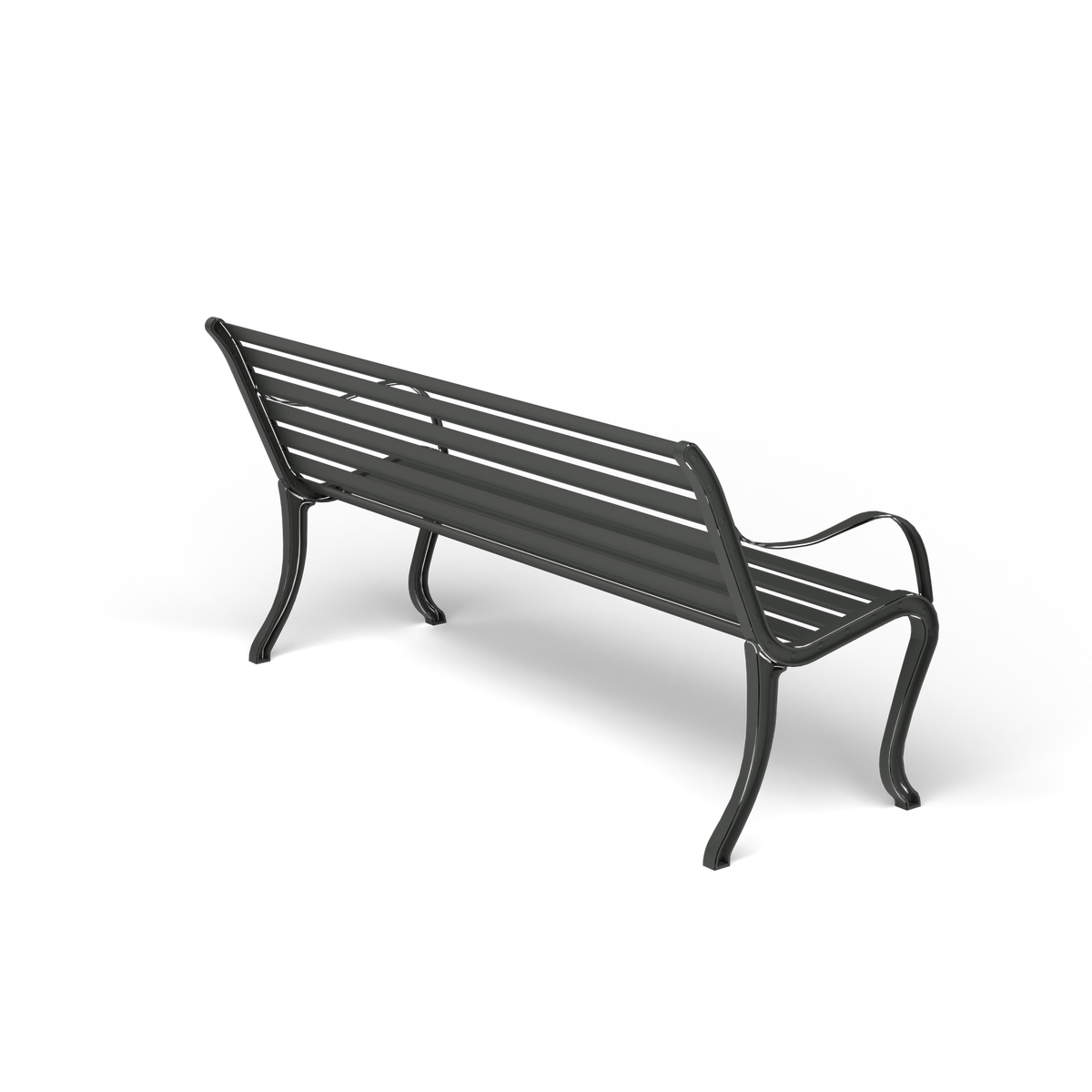 Oasi Bank, 3-zits, 162 cm, Metallic Grey