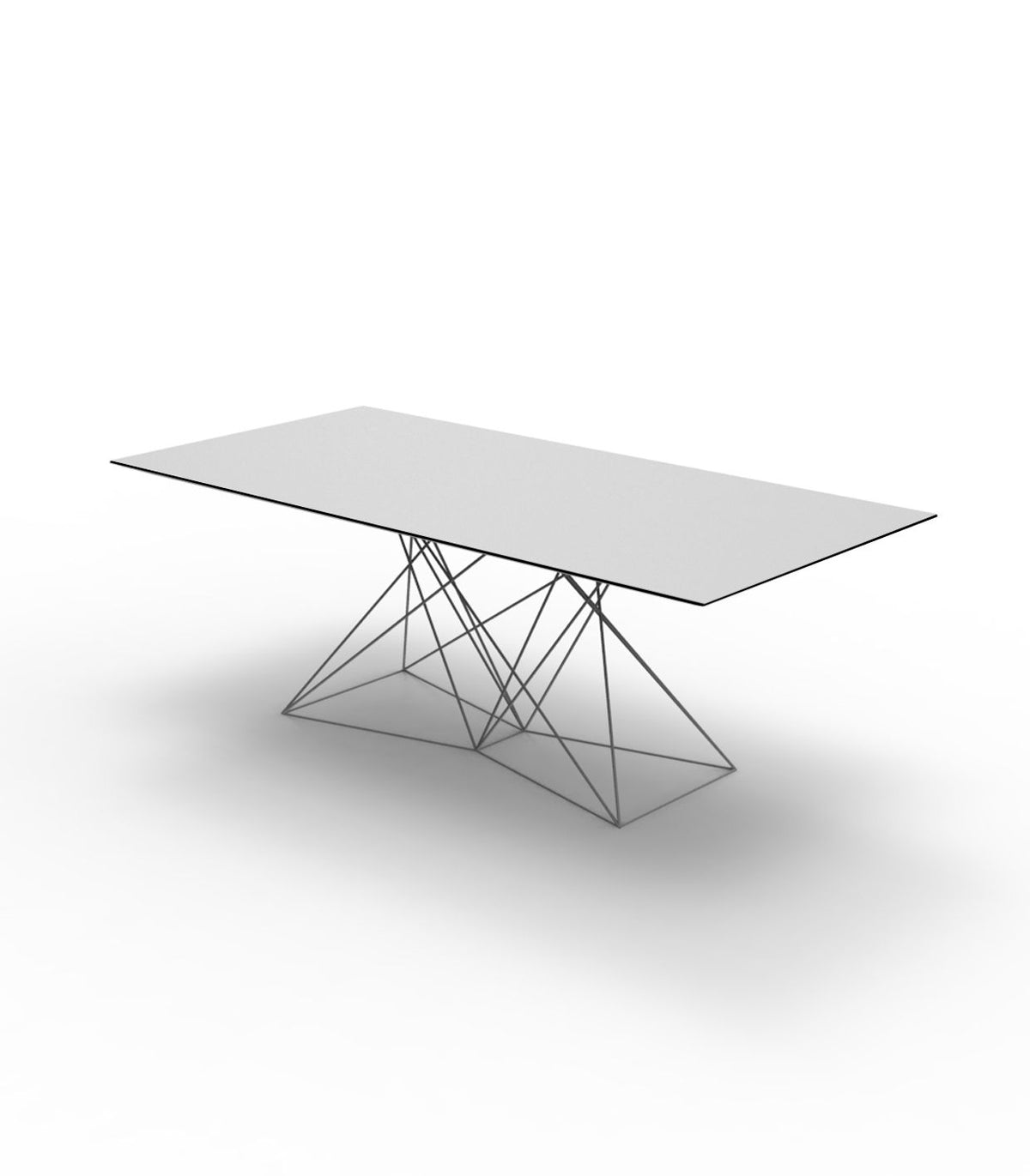 Faz Table Stainless Base Gray