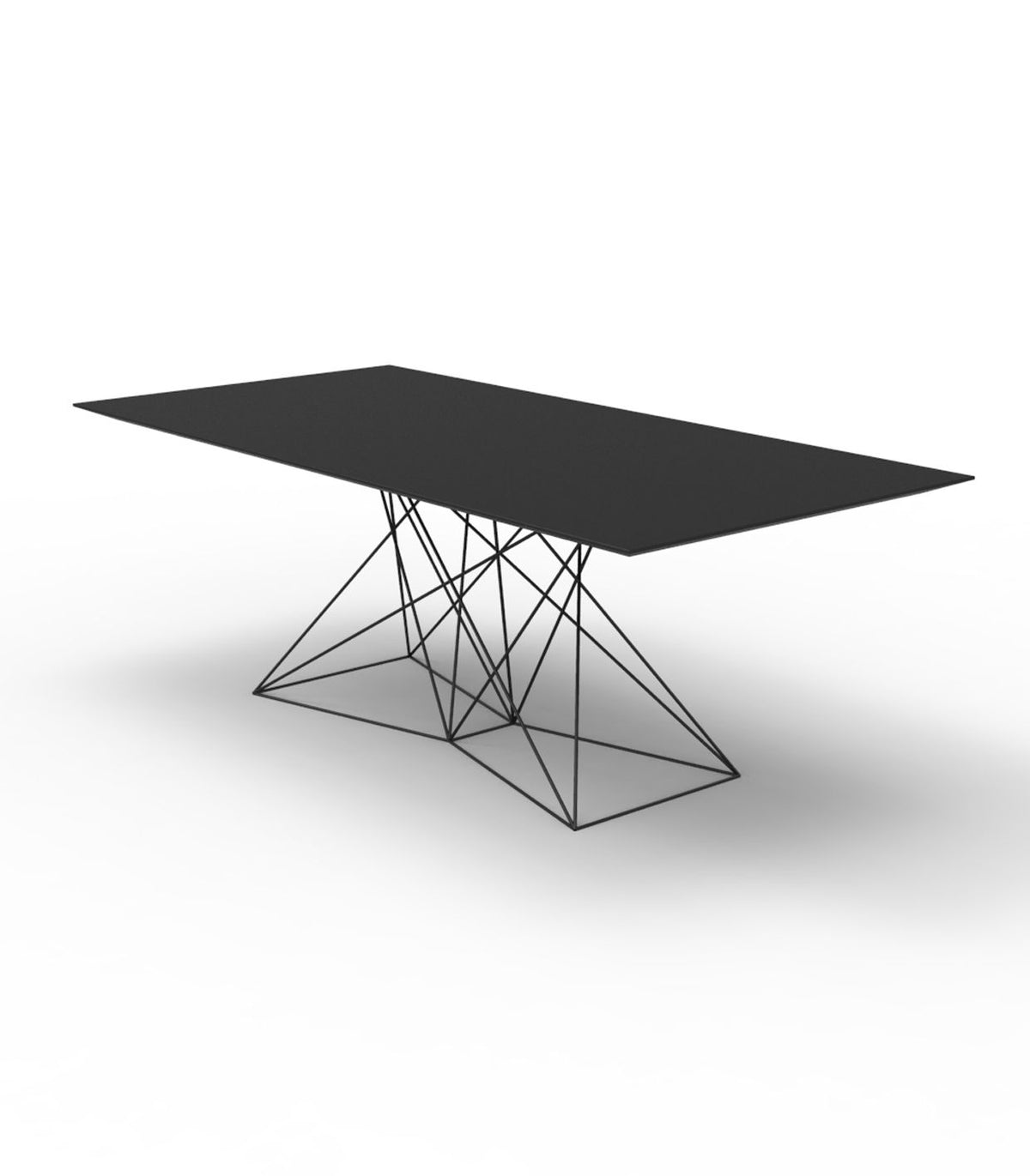 Faz Table Stainless Base Black