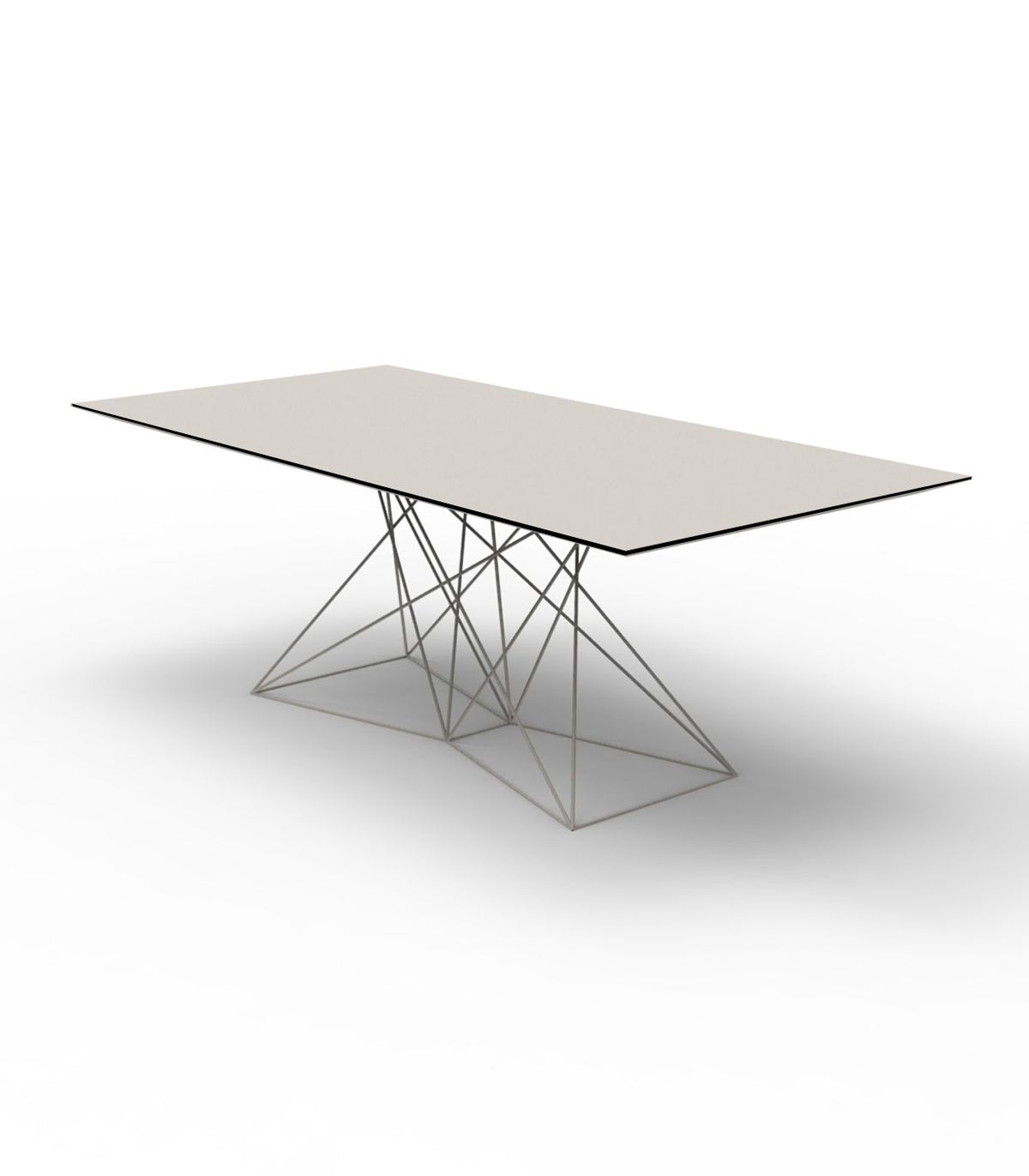 Faz Table Stainless Base Tortora