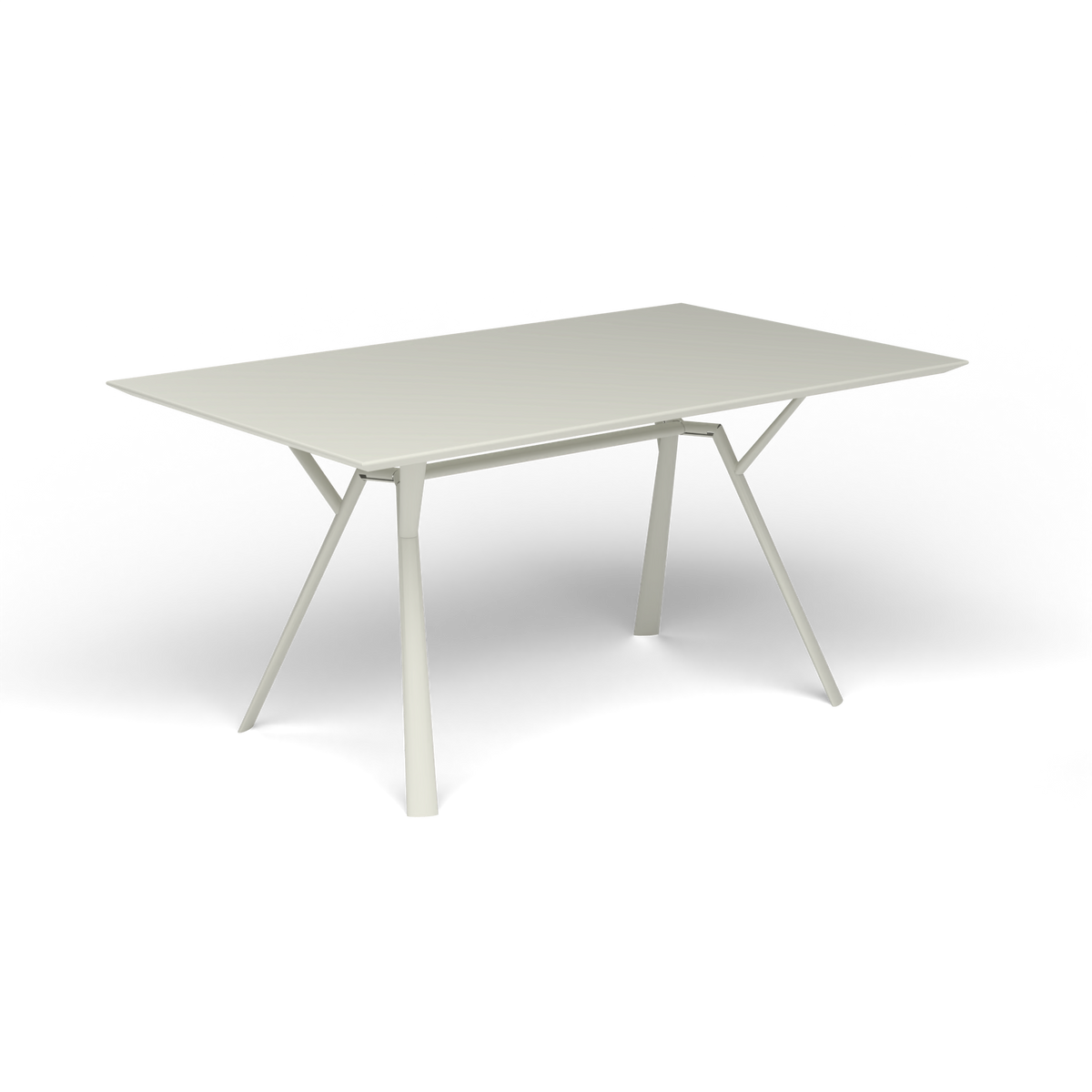 Radice Quadra Rechthoekige Tafel, 150 × 90 × h 74 cm, Powder Grey, Gelakt aluminium (volgt onderstelkleur)