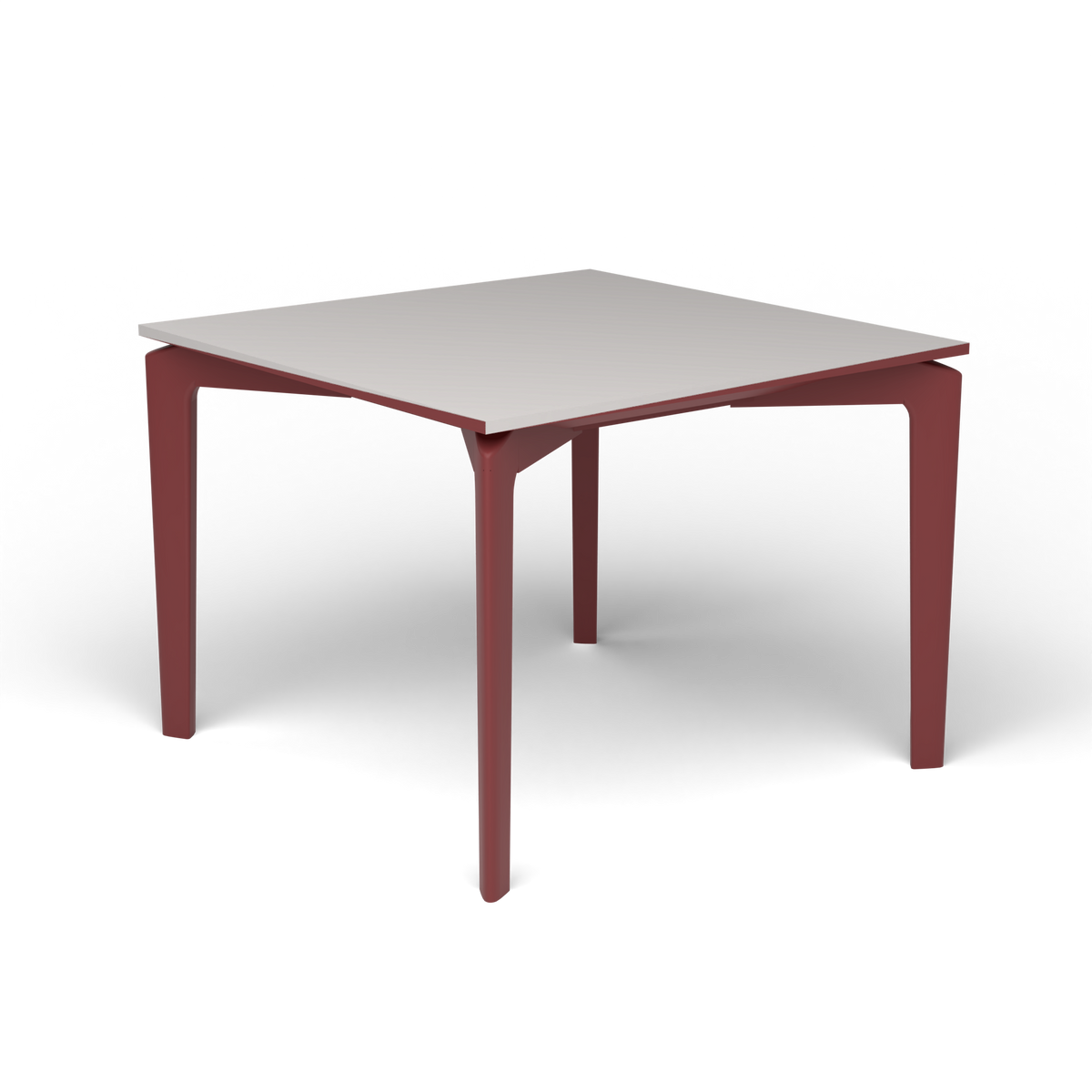 AllSize Salontafel, 50 × 50 × 38 cm, Autumn Red, Aluminium speckled Grey