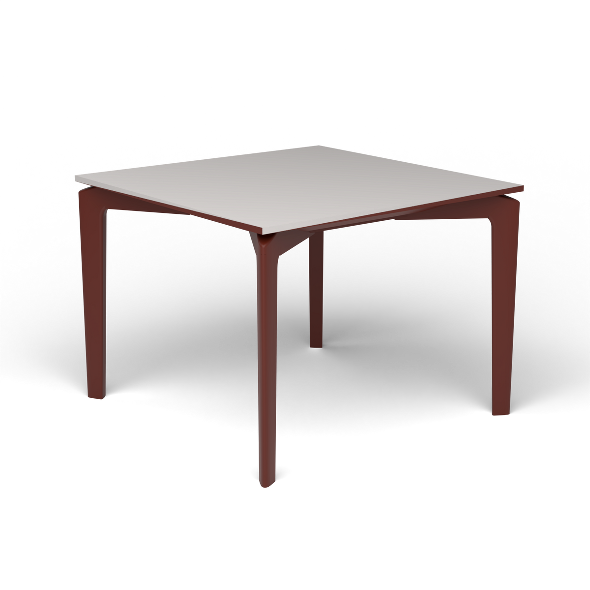 AllSize Salontafel, 50 × 50 × 38 cm, Chestnut Brown, Aluminium speckled Grey