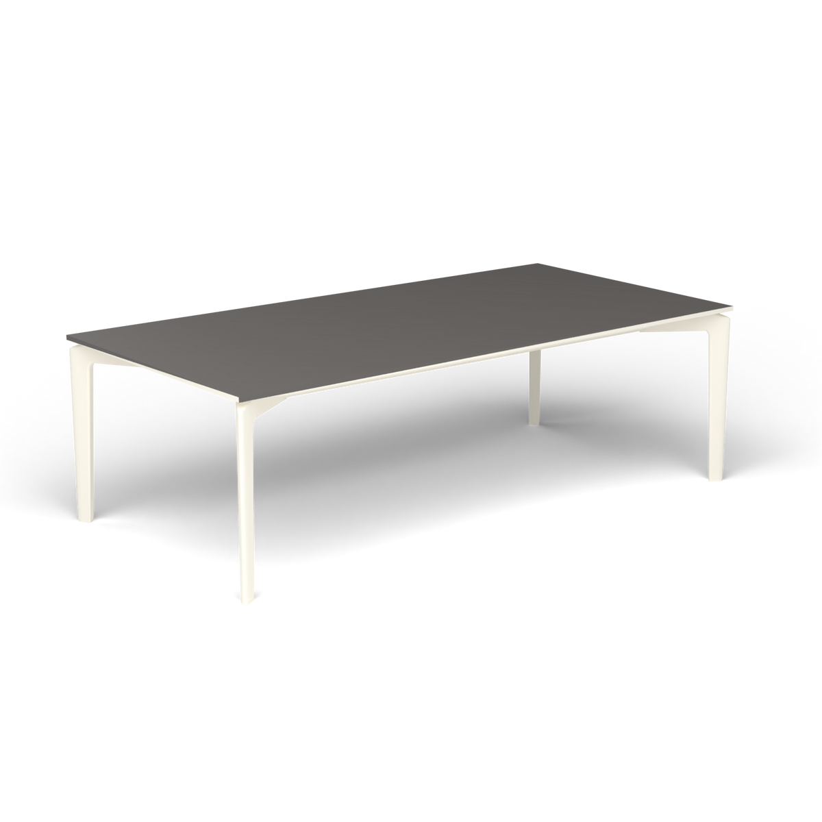 AllSize Salontafel, 120 × 60 × 38 cm, Antique White, Aluminium speckled Anthracite