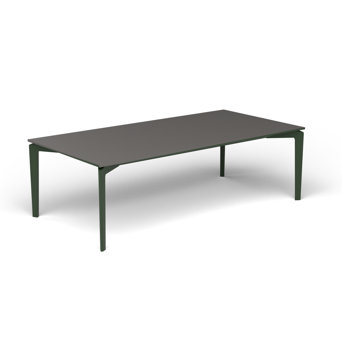 AllSize Salontafel, 120 × 60 × 38 cm, Bottle Green, Aluminium speckled Anthracite