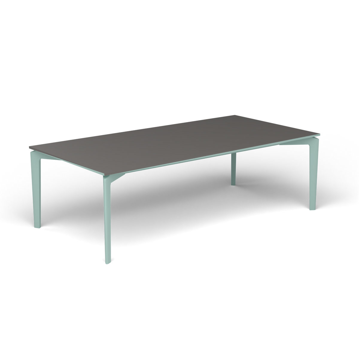 AllSize Salontafel, 120 × 60 × 38 cm, Light Blue, Aluminium speckled Anthracite