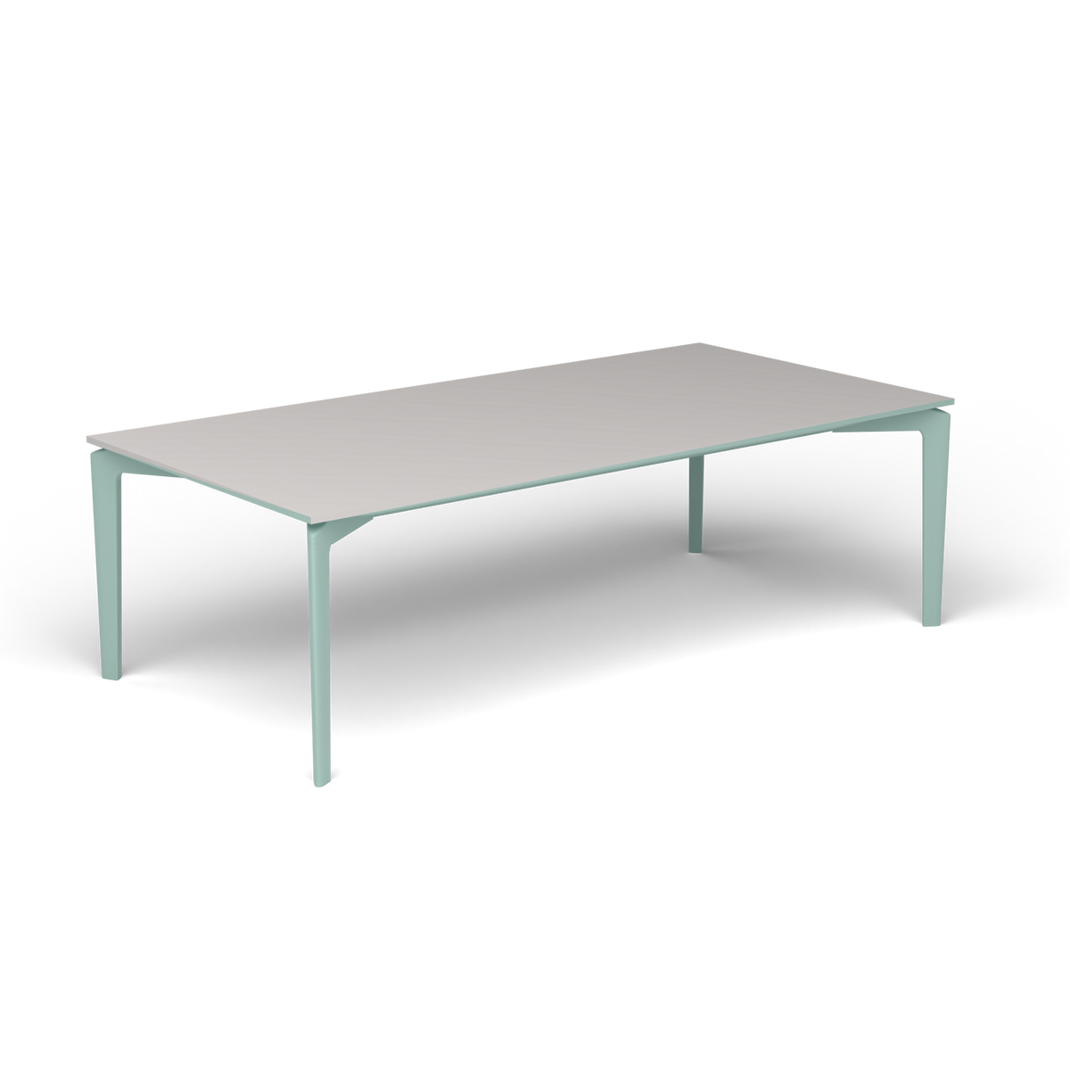 AllSize Salontafel, 120 × 60 × 38 cm, Light Blue, Aluminium speckled Grey