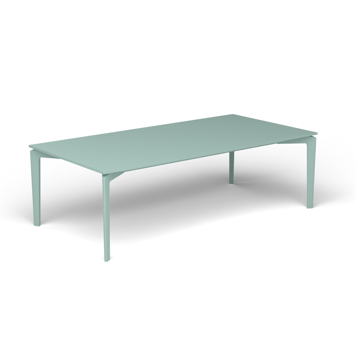 AllSize Salontafel, 120 × 60 × 38 cm, Light Blue, Gelakt aluminium (volgt onderstelkleur)