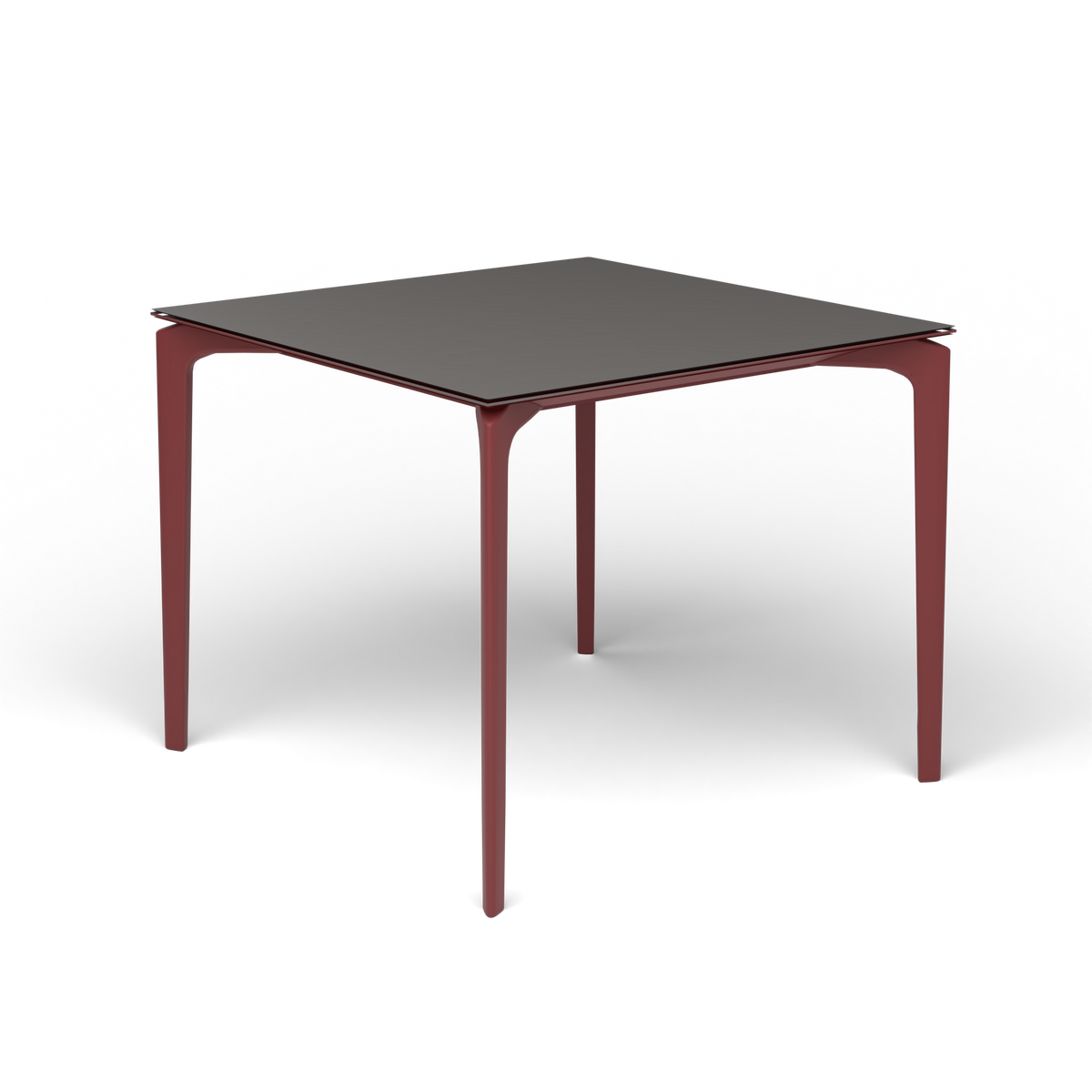 AllSize Vierkante Eettafel, 90 × 90 × 74 cm, Autumn Red, Aluminium speckled Anthracite
