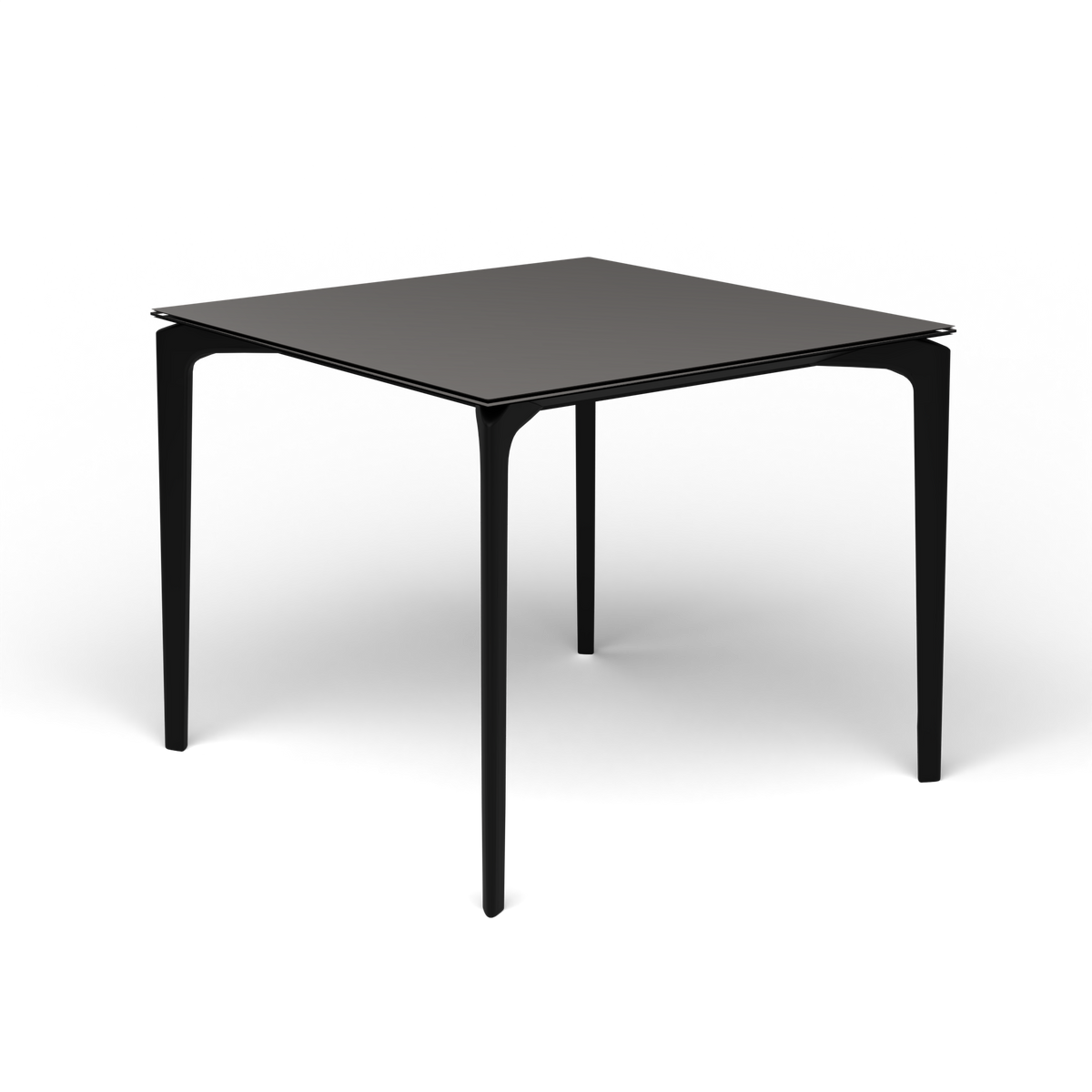 AllSize Vierkante Eettafel, 90 × 90 × 74 cm, Black, Aluminium speckled Anthracite