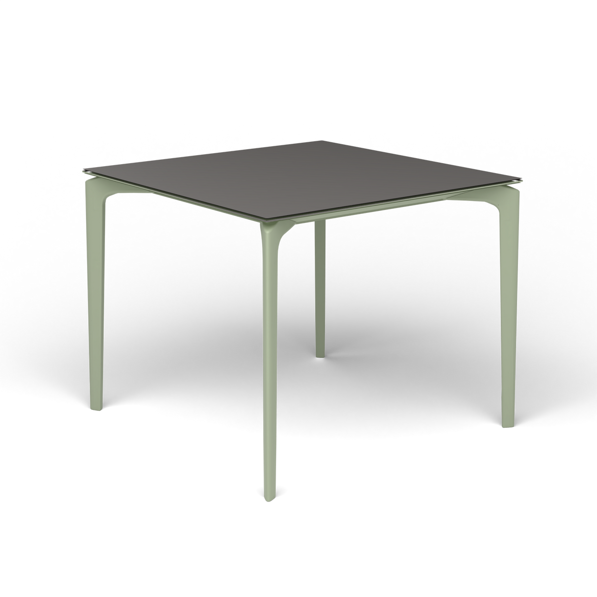 AllSize Vierkante Eettafel, 90 × 90 × 74 cm, Green Tea, Aluminium speckled Anthracite