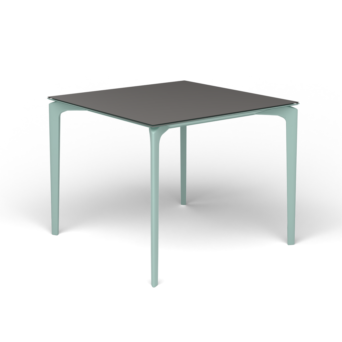 AllSize Vierkante Eettafel, 90 × 90 × 74 cm, Light Blue, Aluminium speckled Anthracite
