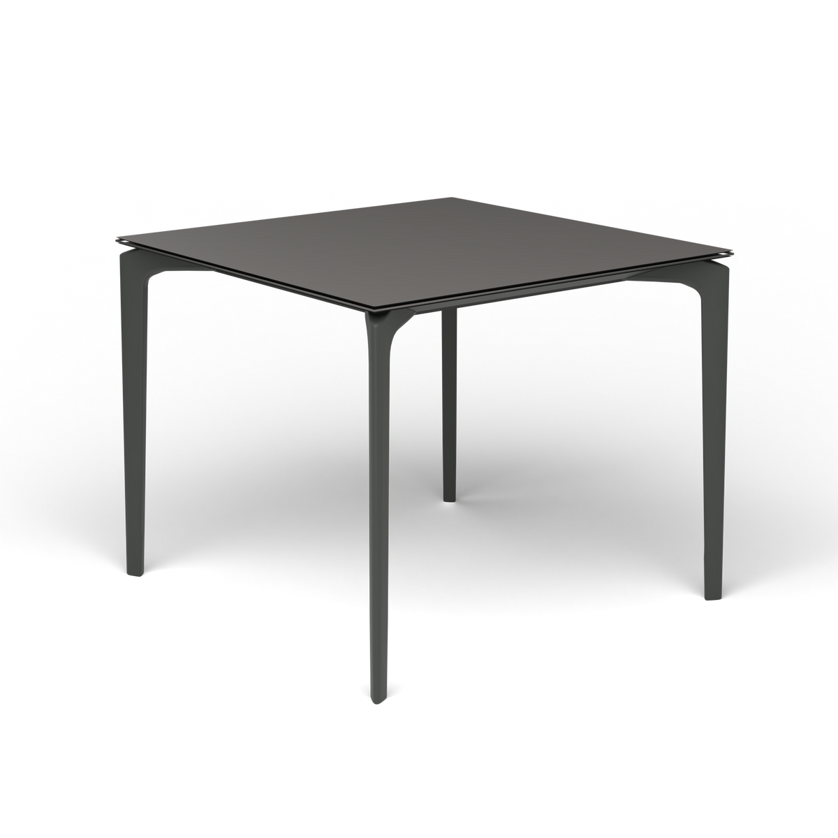 AllSize Vierkante Eettafel, 90 × 90 × 74 cm, Metallic Grey, Aluminium speckled Anthracite