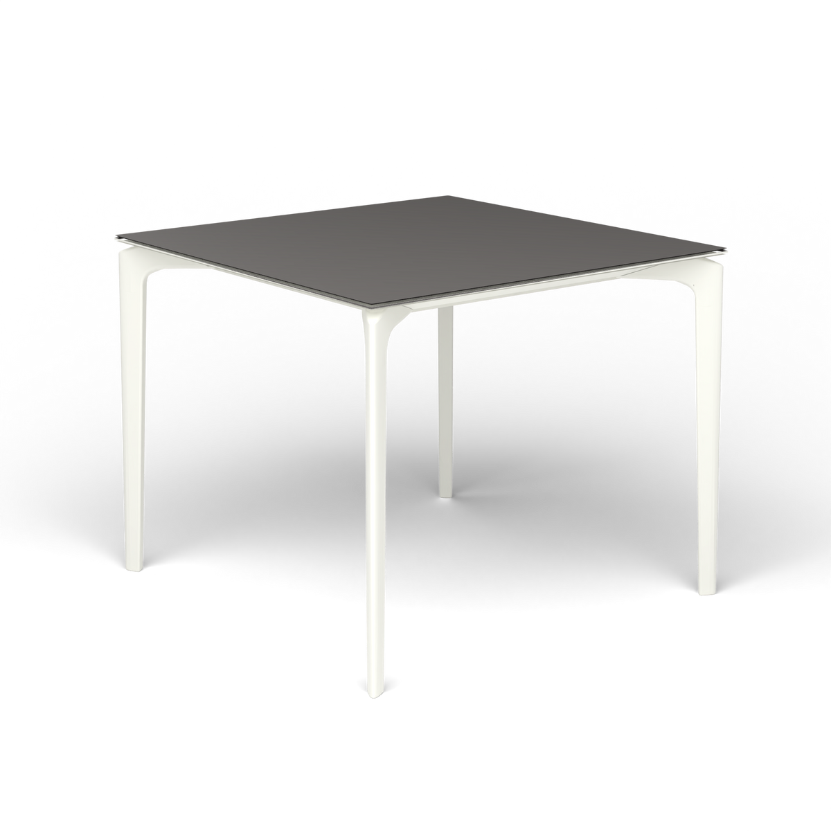 AllSize Vierkante Eettafel, 90 × 90 × 74 cm, White, Aluminium speckled Anthracite