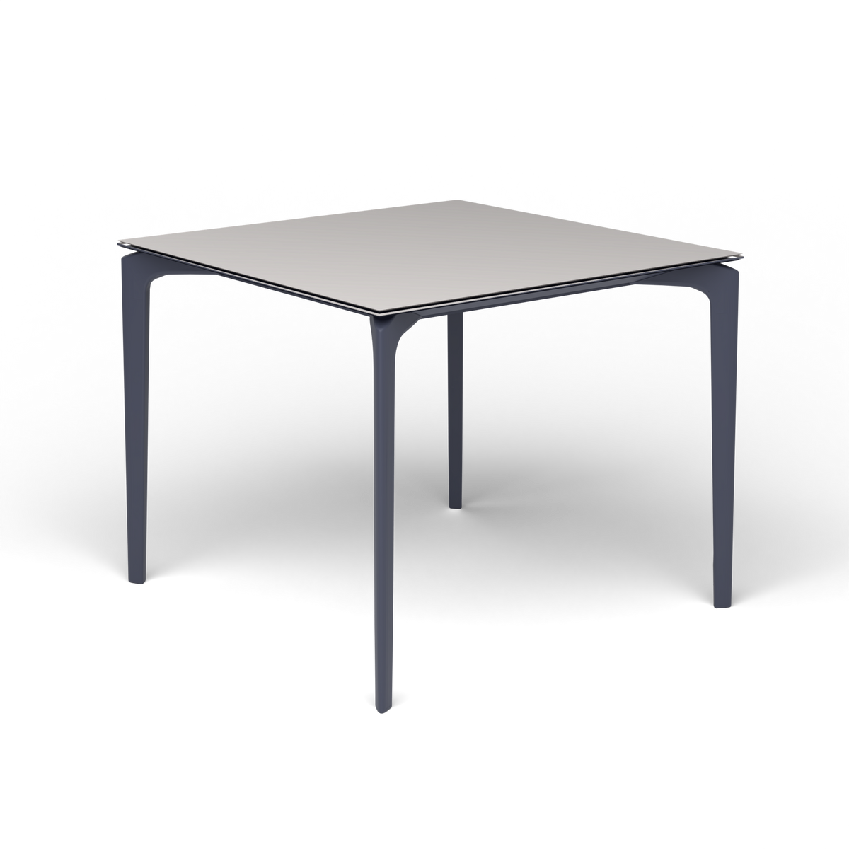 AllSize Vierkante Eettafel, 90 × 90 × 74 cm, Grey Blue, Aluminium speckled Grey