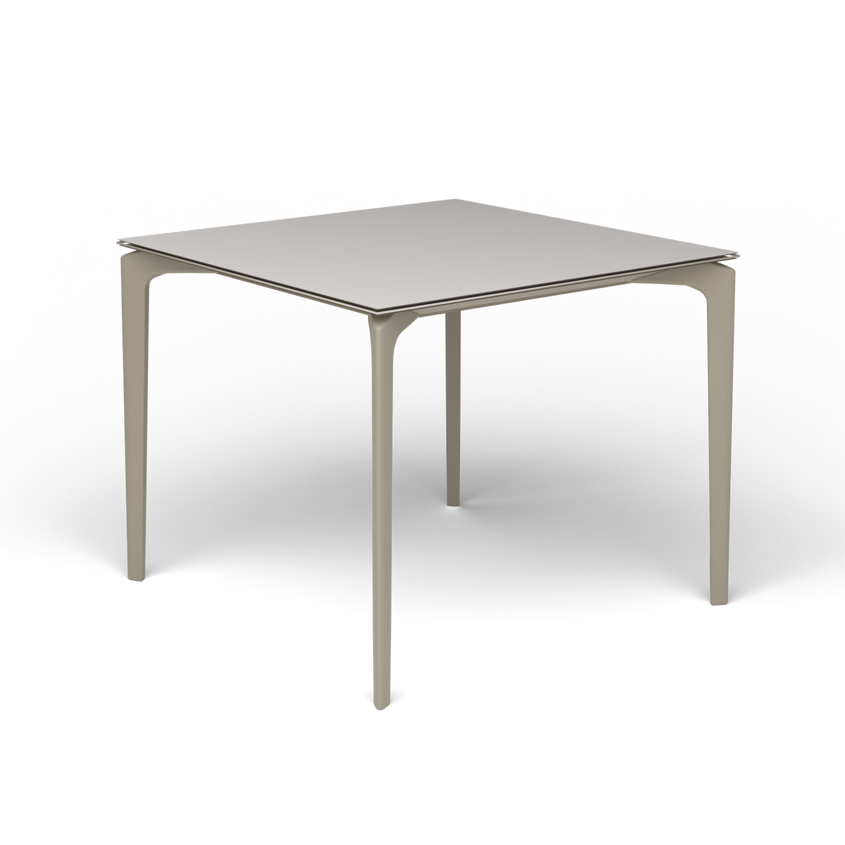 AllSize Vierkante Eettafel, 90 × 90 × 74 cm, Pearly Gold, Aluminium speckled Grey