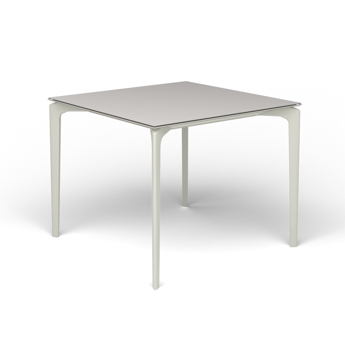 AllSize Vierkante Eettafel, 90 × 90 × 74 cm, Powder Grey, Aluminium speckled Grey