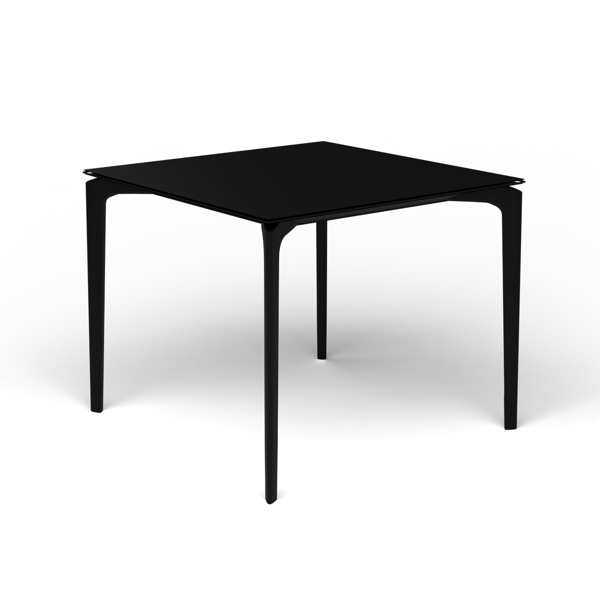 AllSize Vierkante Eettafel, 90 × 90 × 74 cm, Black, Gelakt aluminium (volgt onderstelkleur)