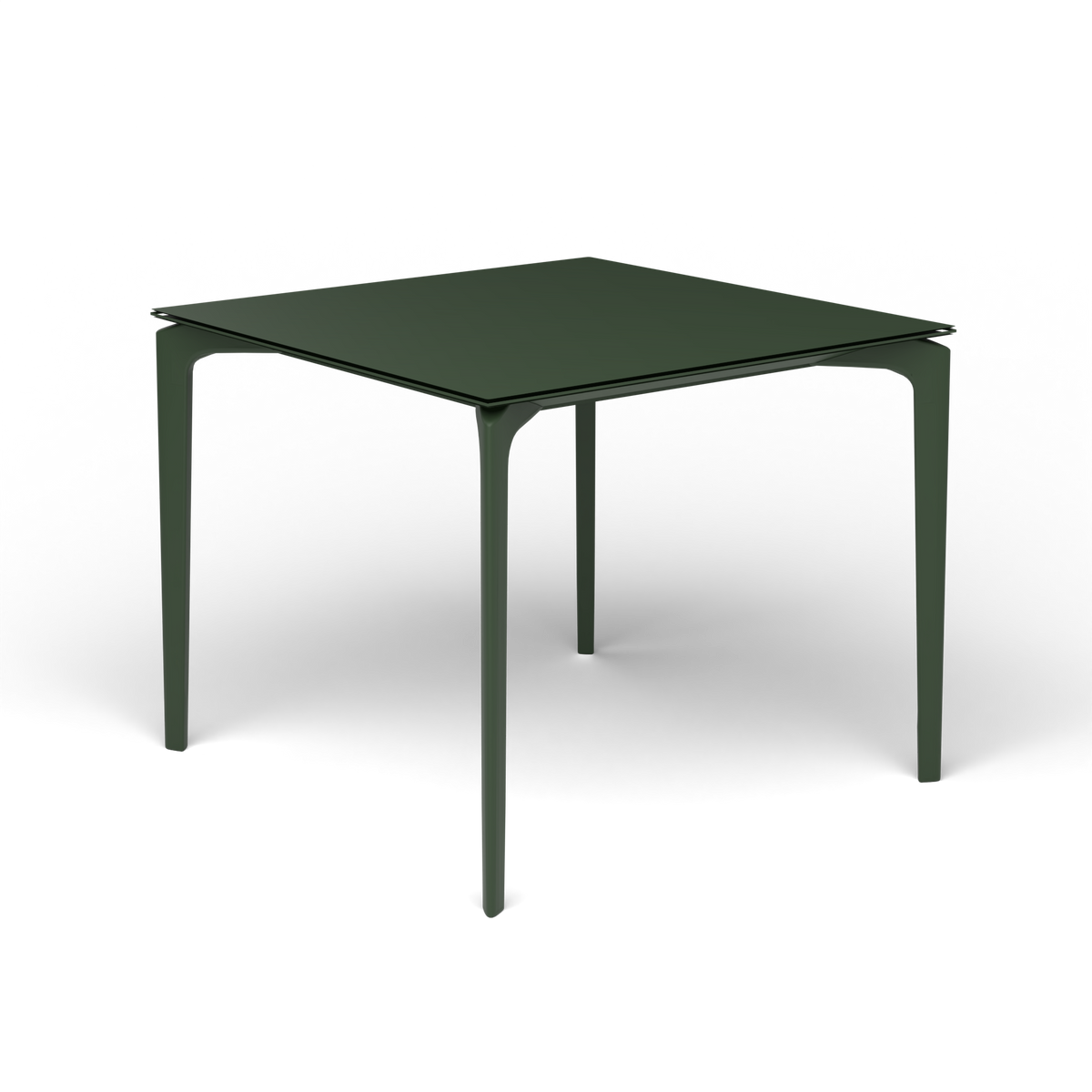 AllSize Vierkante Eettafel, 90 × 90 × 74 cm, Bottle Green, Gelakt aluminium (volgt onderstelkleur)