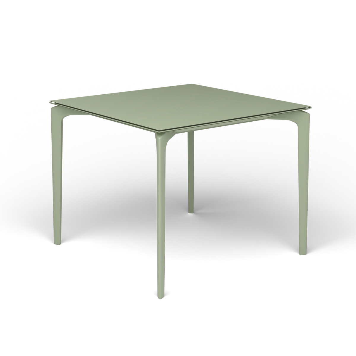 AllSize Vierkante Eettafel, 90 × 90 × 74 cm, Green Tea, Gelakt aluminium (volgt onderstelkleur)