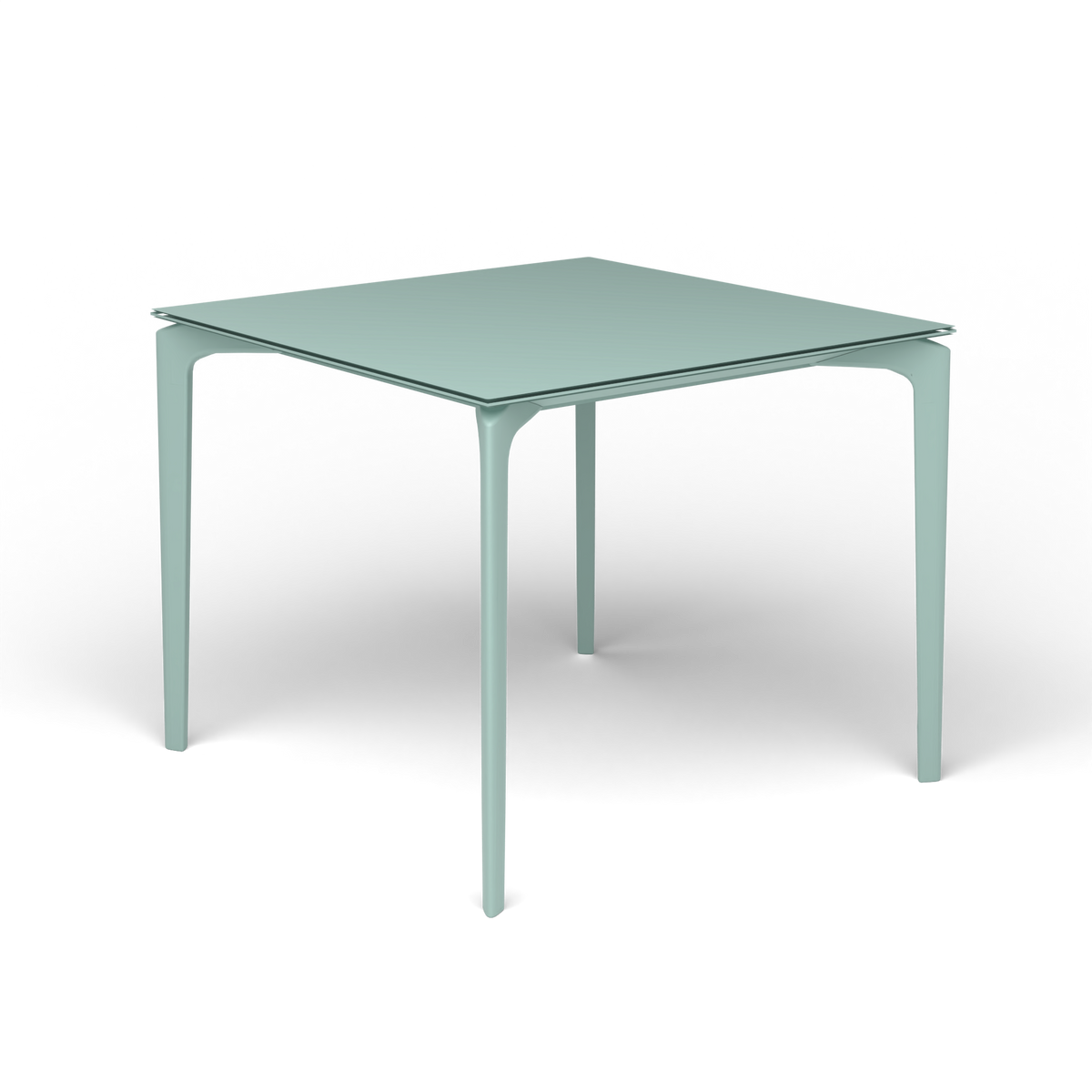 AllSize Vierkante Eettafel, 90 × 90 × 74 cm, Light Blue, Gelakt aluminium (volgt onderstelkleur)