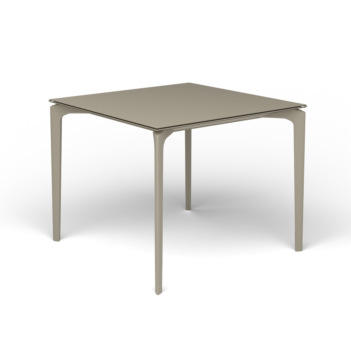 AllSize Vierkante Eettafel, 90 × 90 × 74 cm, Pearly Gold, Gelakt aluminium (volgt onderstelkleur)