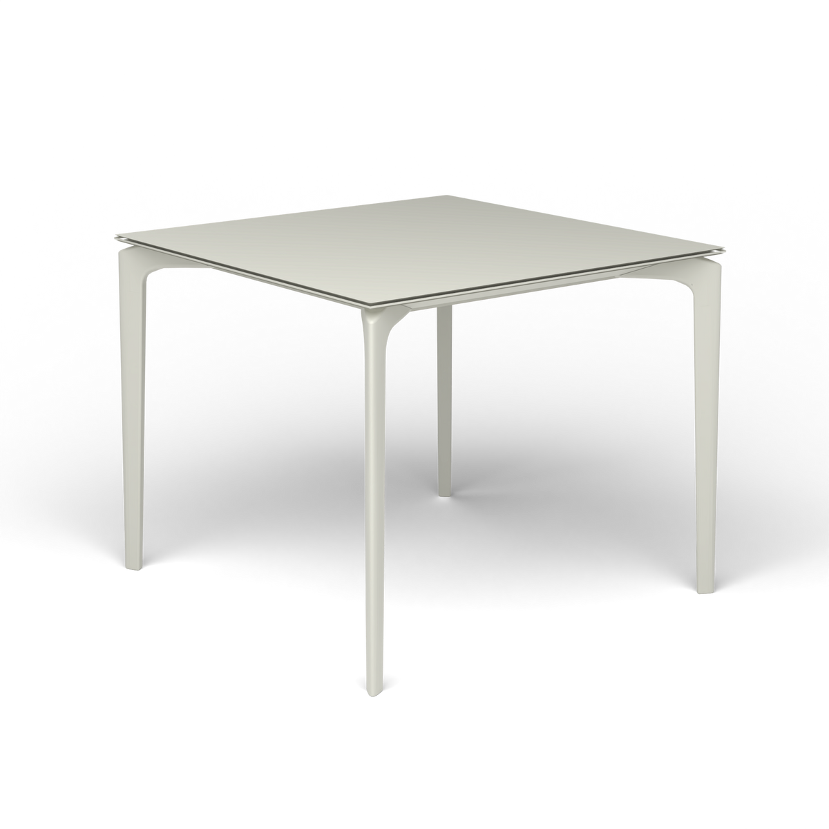 AllSize Vierkante Eettafel, 90 × 90 × 74 cm, Powder Grey, Gelakt aluminium (volgt onderstelkleur)