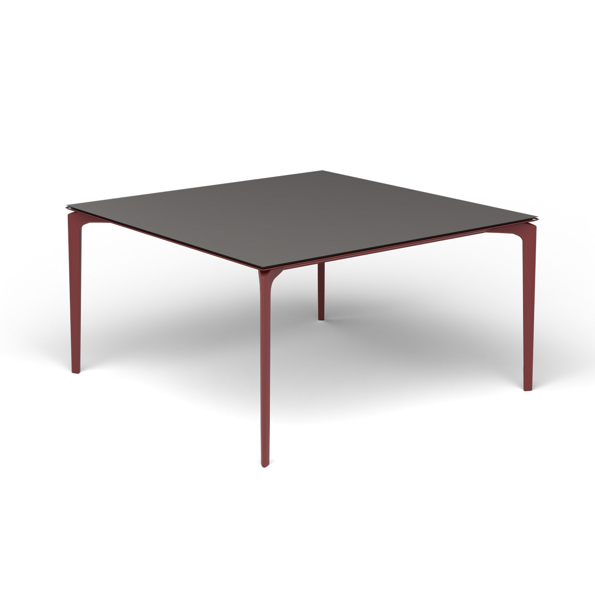 AllSize Vierkante Eettafel, 140 × 140 × 74 cm, Autumn Red, Aluminium speckled Anthracite