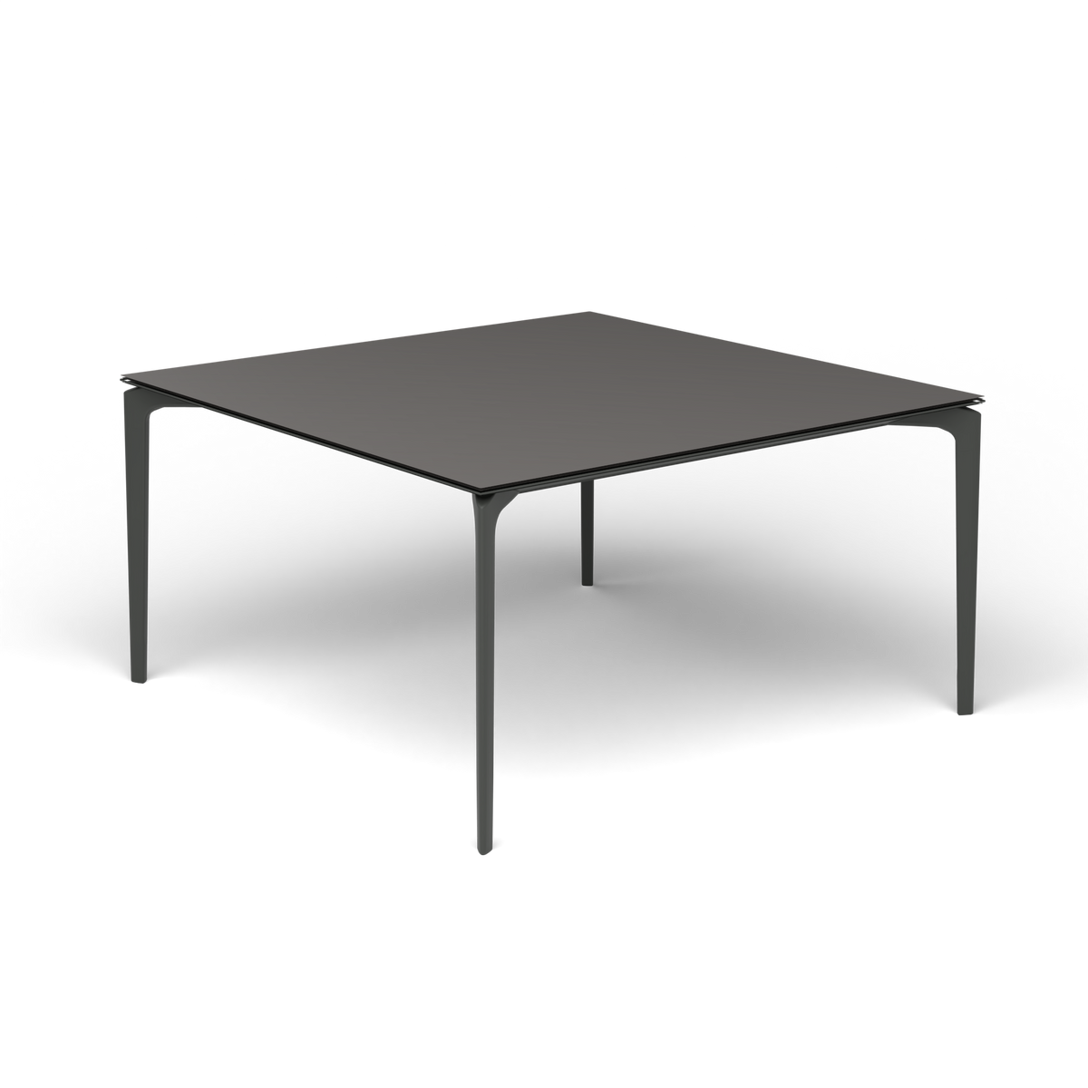 AllSize Vierkante Eettafel, 140 × 140 × 74 cm, Metallic Grey, Aluminium speckled Anthracite