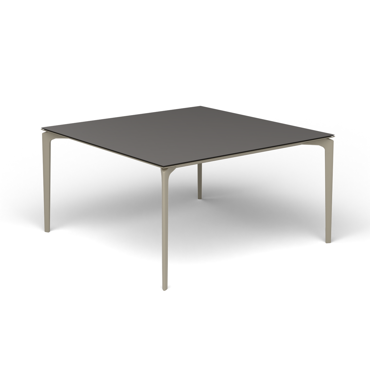 AllSize Vierkante Eettafel, 140 × 140 × 74 cm, Pearly Gold, Aluminium speckled Anthracite