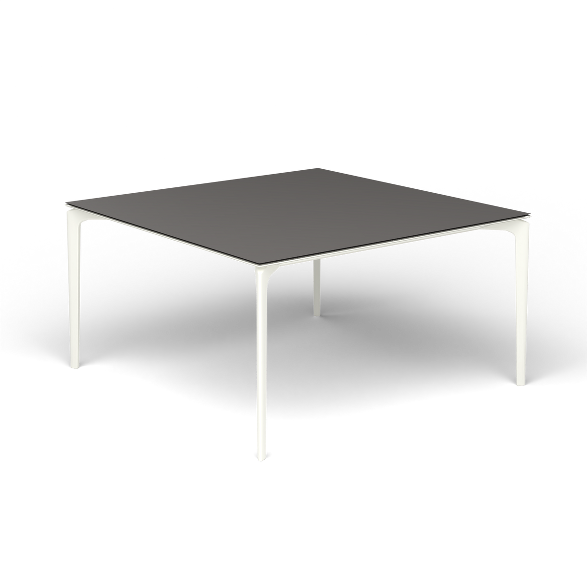AllSize Vierkante Eettafel, 140 × 140 × 74 cm, White, Aluminium speckled Anthracite