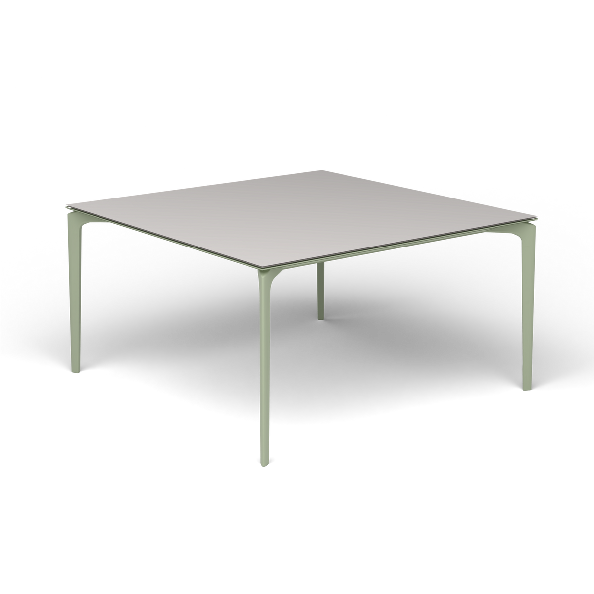 AllSize Vierkante Eettafel, 140 × 140 × 74 cm, Green Tea, Aluminium speckled Grey