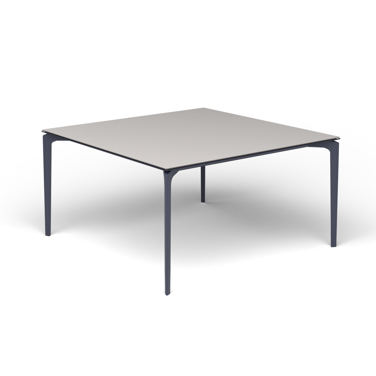 AllSize Vierkante Eettafel, 140 × 140 × 74 cm, Grey Blue, Aluminium speckled Grey