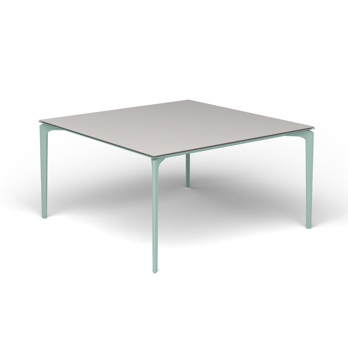 AllSize Vierkante Eettafel, 140 × 140 × 74 cm, Light Blue, Aluminium speckled Grey