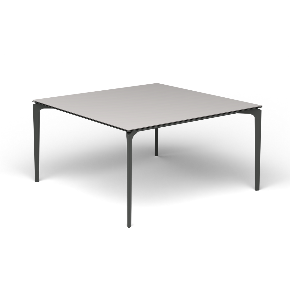AllSize Vierkante Eettafel, 140 × 140 × 74 cm, Metallic Grey, Aluminium speckled Grey