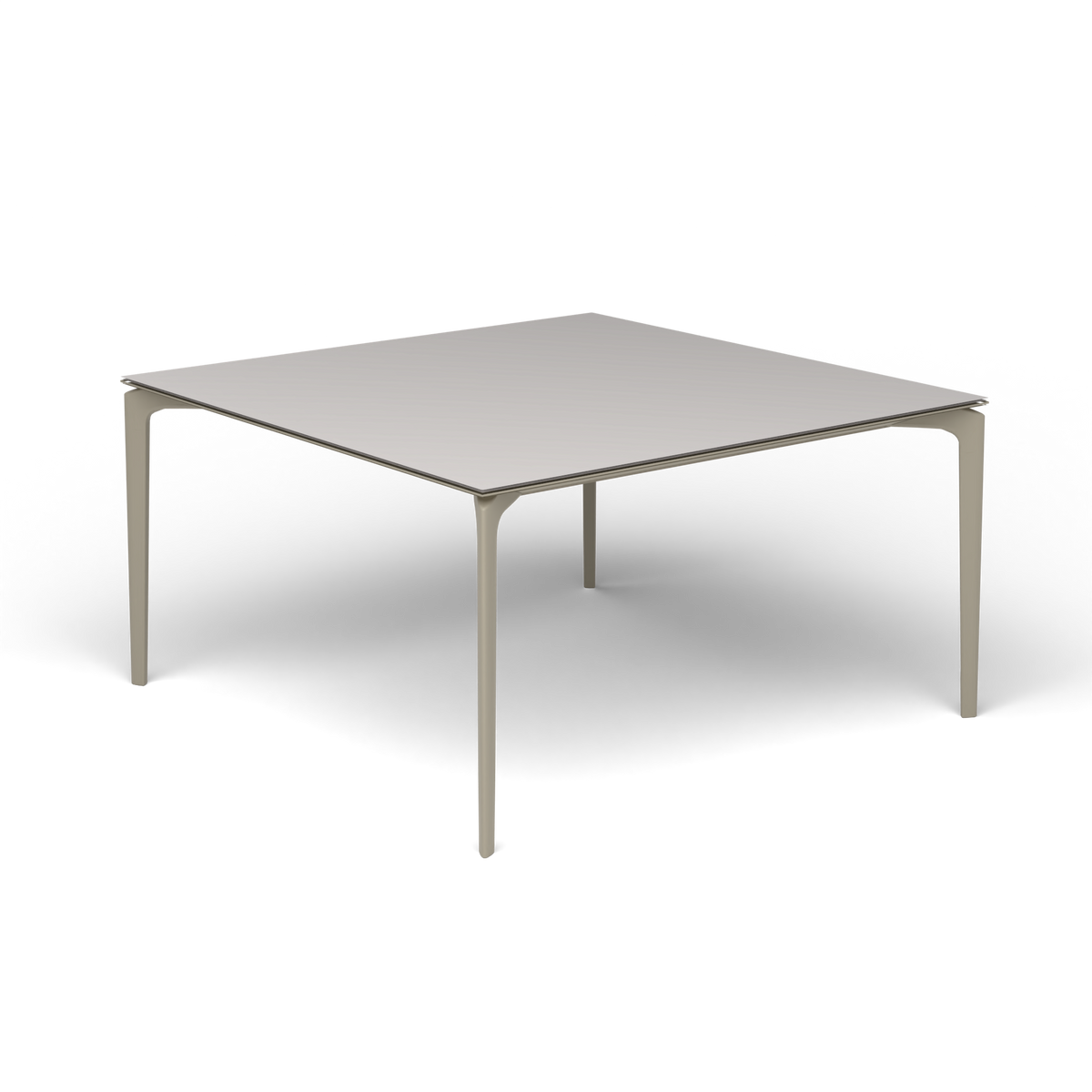 AllSize Vierkante Eettafel, 140 × 140 × 74 cm, Pearly Gold, Aluminium speckled Grey