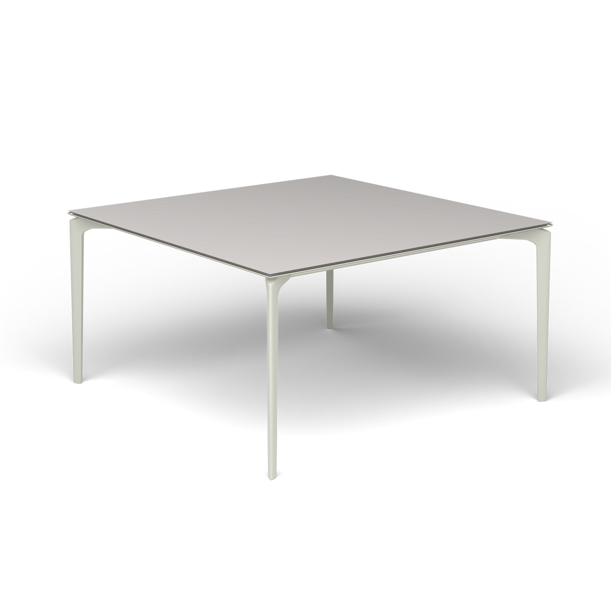 AllSize Vierkante Eettafel, 140 × 140 × 74 cm, Powder Grey, Aluminium speckled Grey