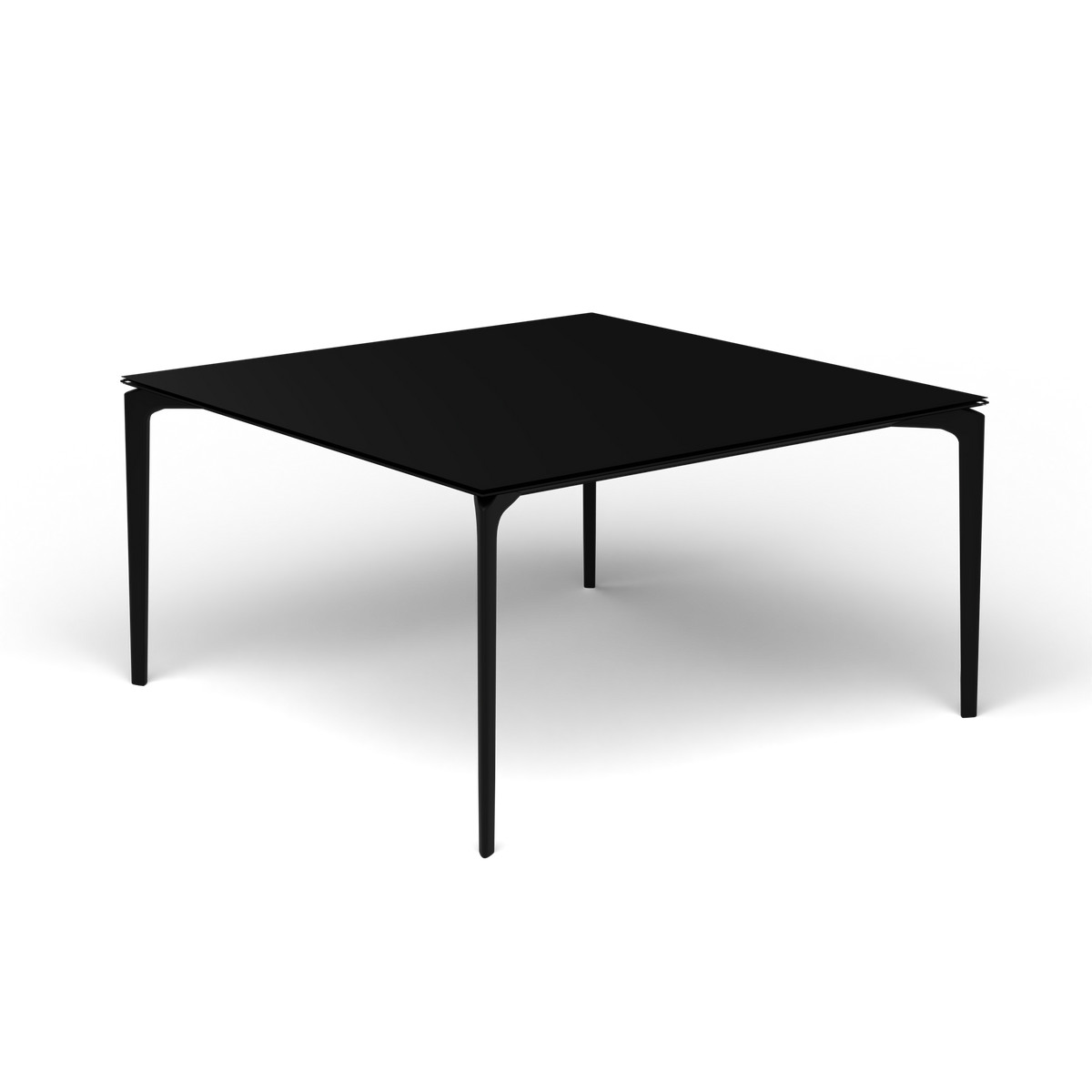 AllSize Vierkante Eettafel, 140 × 140 × 74 cm, Black, Gelakt aluminium (volgt onderstelkleur)