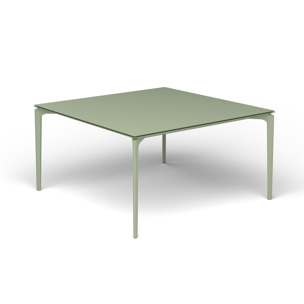 AllSize Vierkante Eettafel, 140 × 140 × 74 cm, Green Tea, Gelakt aluminium (volgt onderstelkleur)