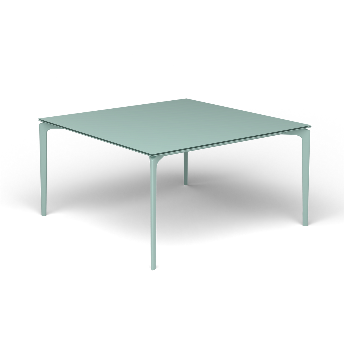 AllSize Vierkante Eettafel, 140 × 140 × 74 cm, Light Blue, Gelakt aluminium (volgt onderstelkleur)