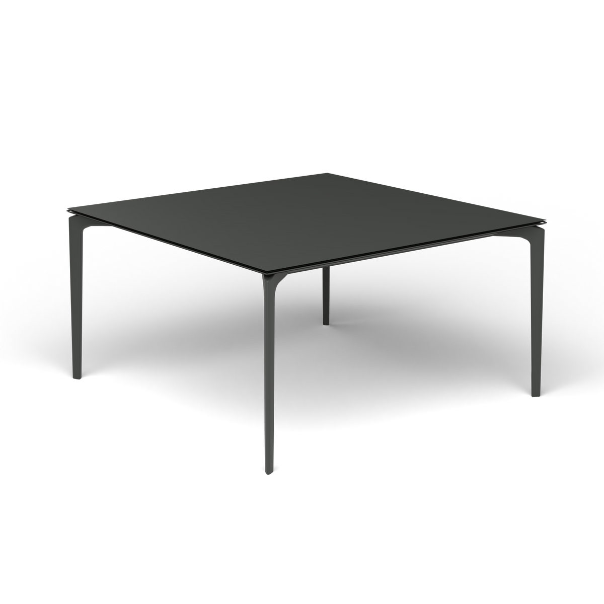 AllSize Vierkante Eettafel, 140 × 140 × 74 cm, Metallic Grey, Gelakt aluminium (volgt onderstelkleur)