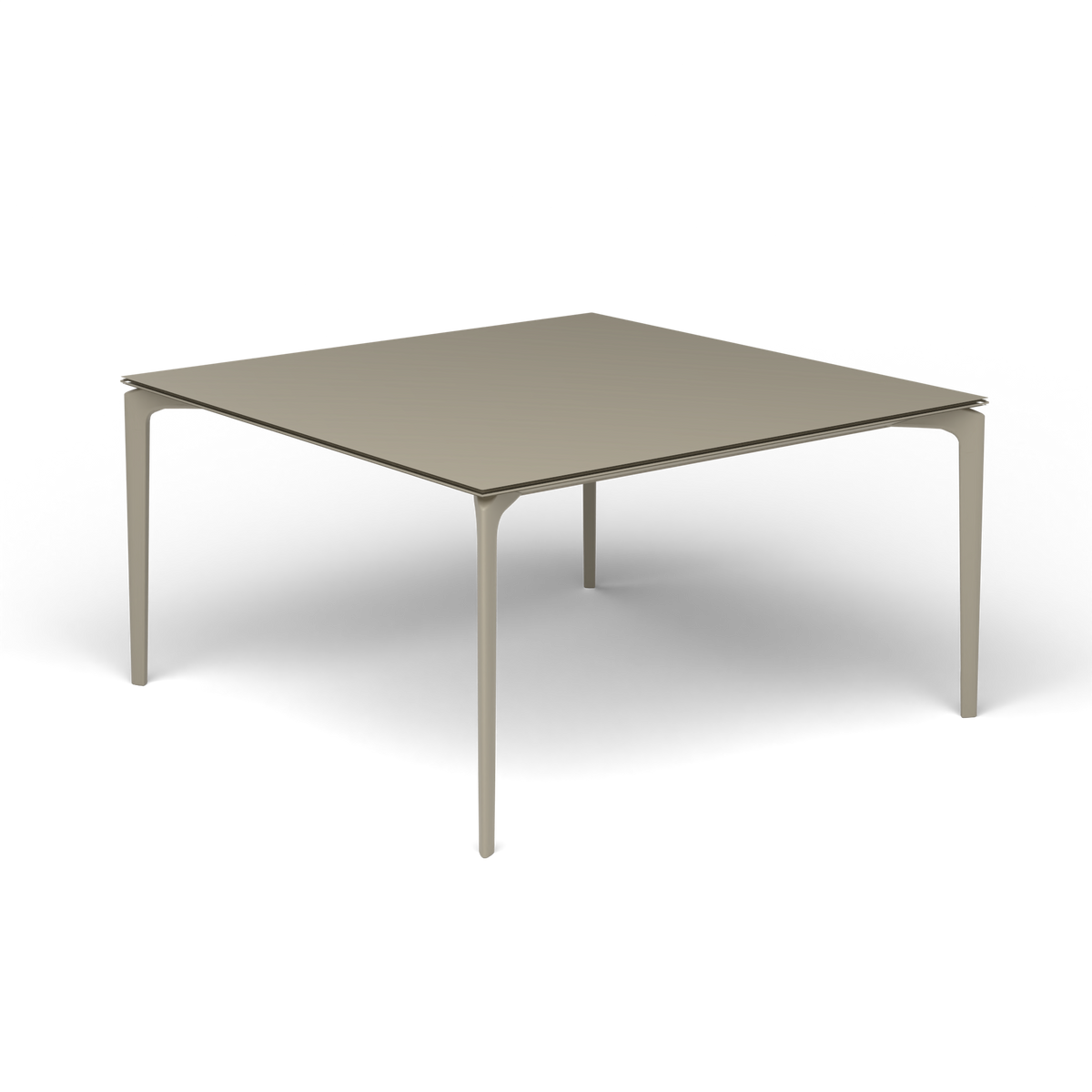AllSize Vierkante Eettafel, 140 × 140 × 74 cm, Pearly Gold, Gelakt aluminium (volgt onderstelkleur)