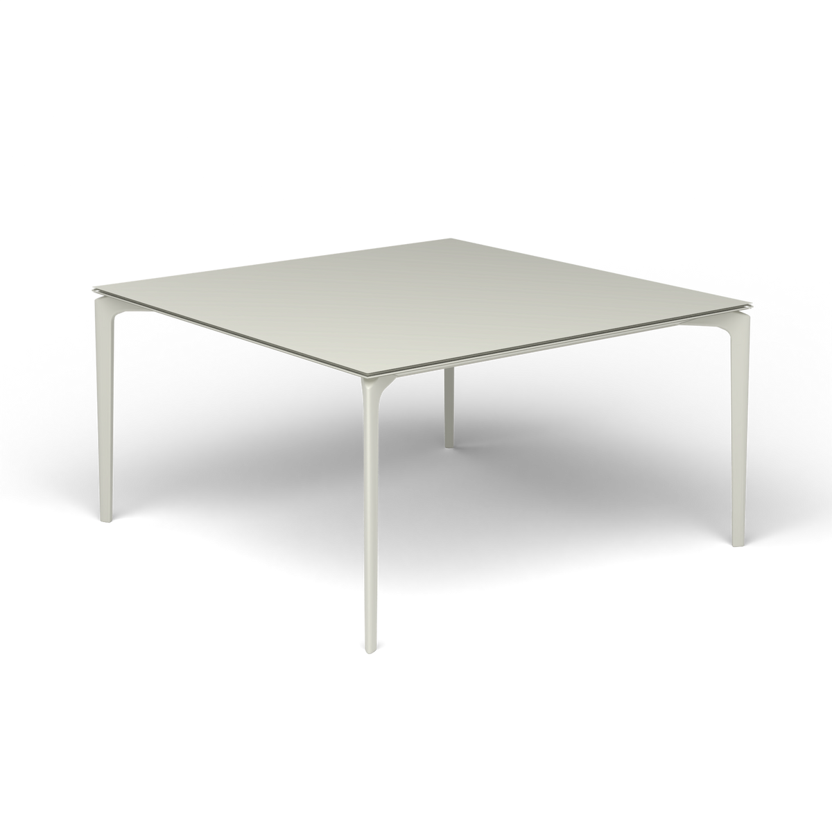 AllSize Vierkante Eettafel, 140 × 140 × 74 cm, Powder Grey, Gelakt aluminium (volgt onderstelkleur)