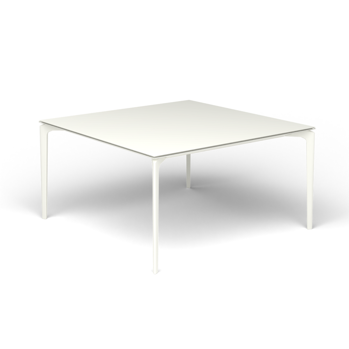 AllSize Vierkante Eettafel, 140 × 140 × 74 cm, White, Gelakt aluminium (volgt onderstelkleur)