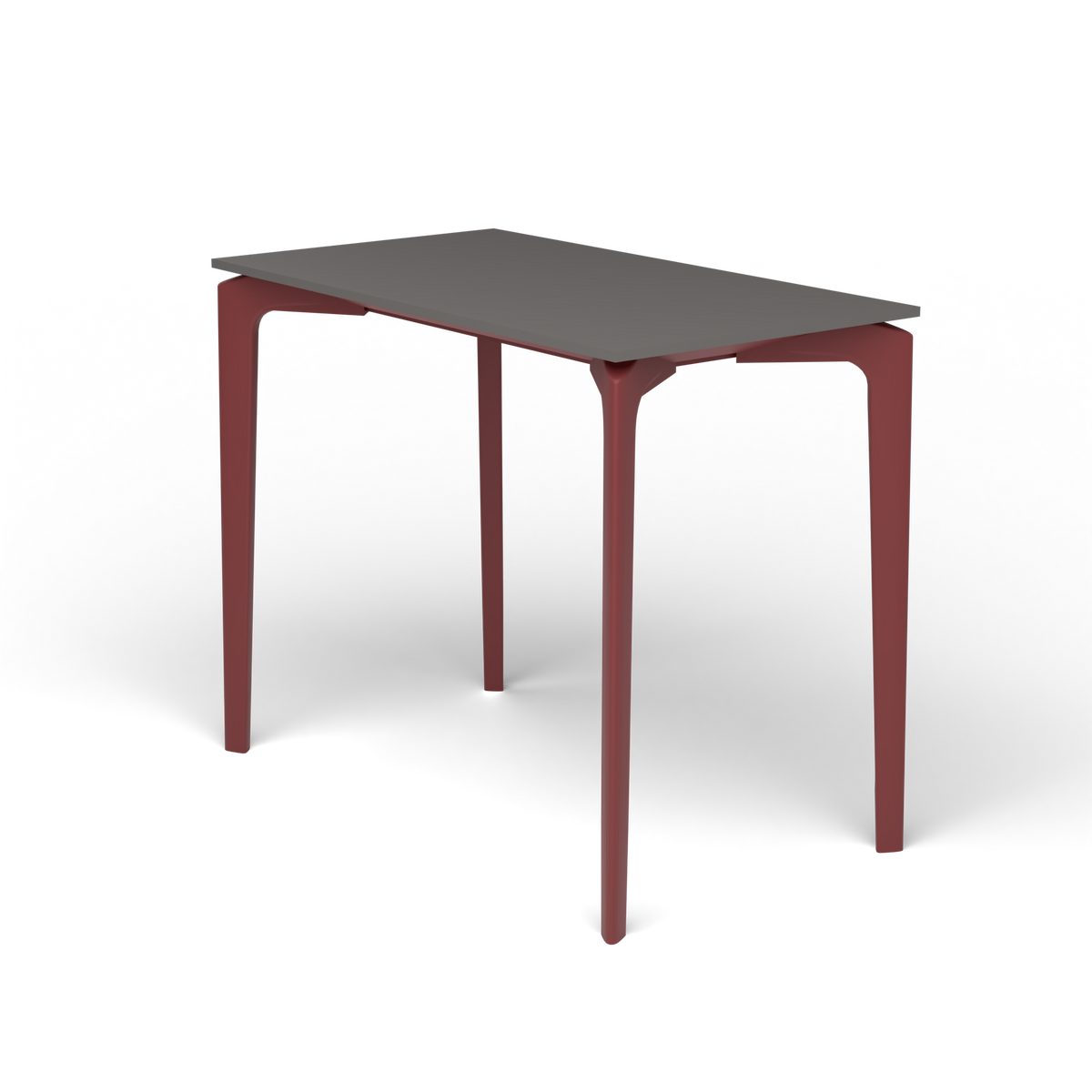 AllSize Console, 90 × 50 × 74 cm, Autumn Red, Aluminium speckled Anthracite