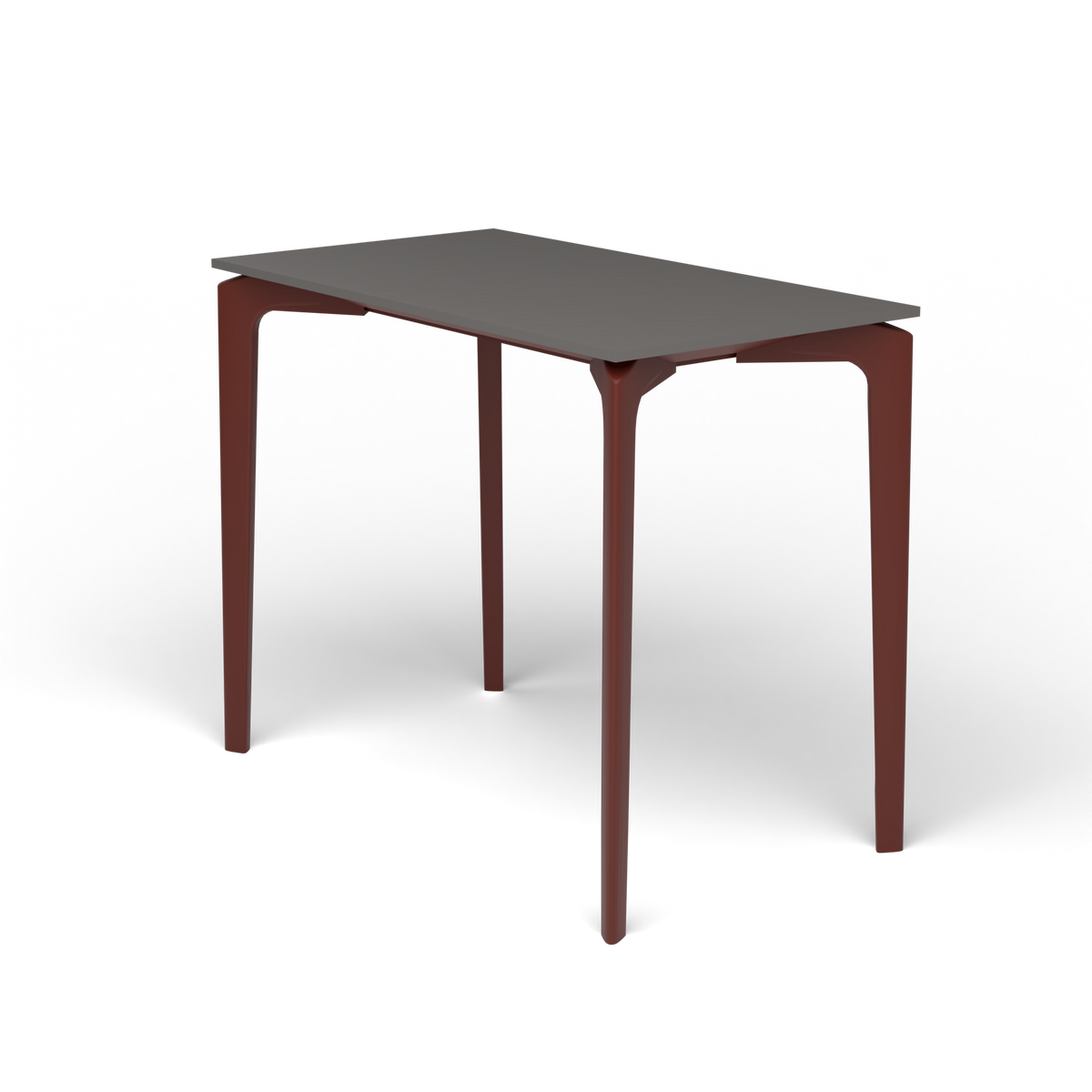 AllSize Console, 90 × 50 × 74 cm, Chestnut Brown, Aluminium speckled Anthracite