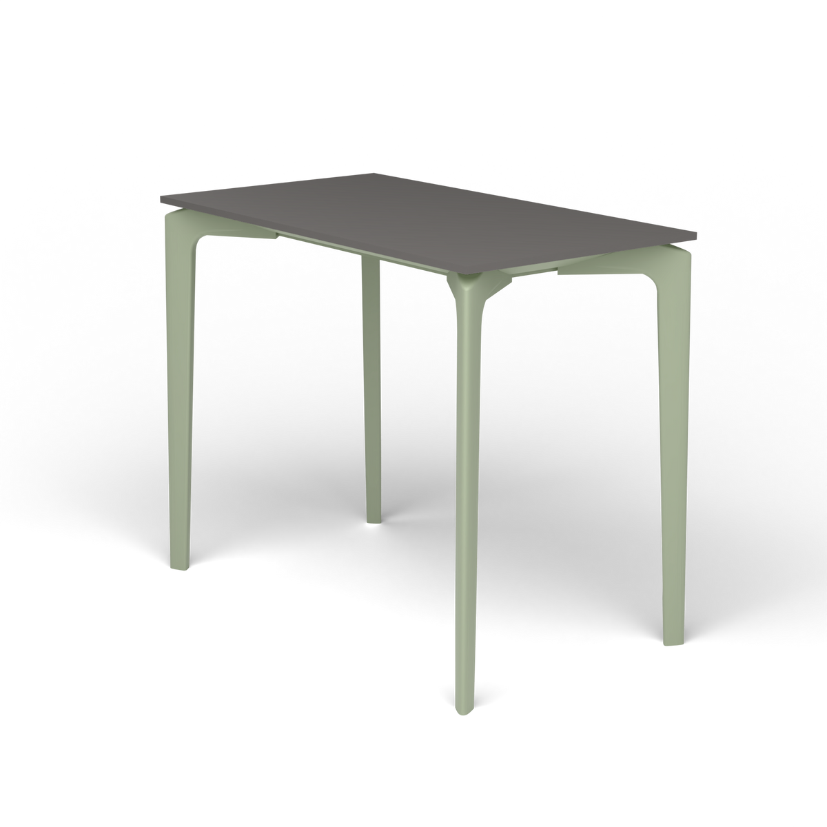 AllSize Console, 90 × 50 × 74 cm, Green Tea, Aluminium speckled Anthracite