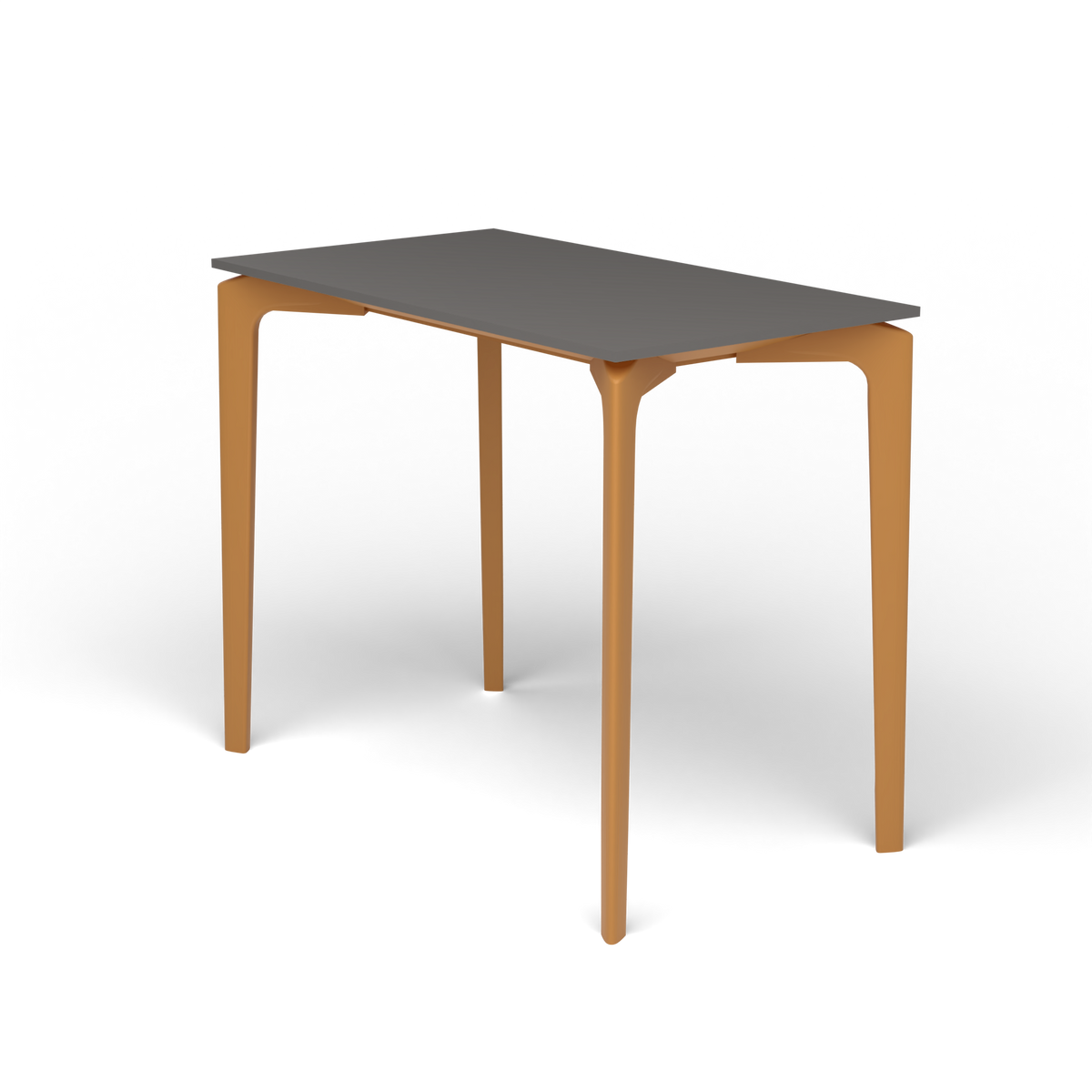 AllSize Console, 90 × 50 × 74 cm, Mustard Yellow, Aluminium speckled Anthracite