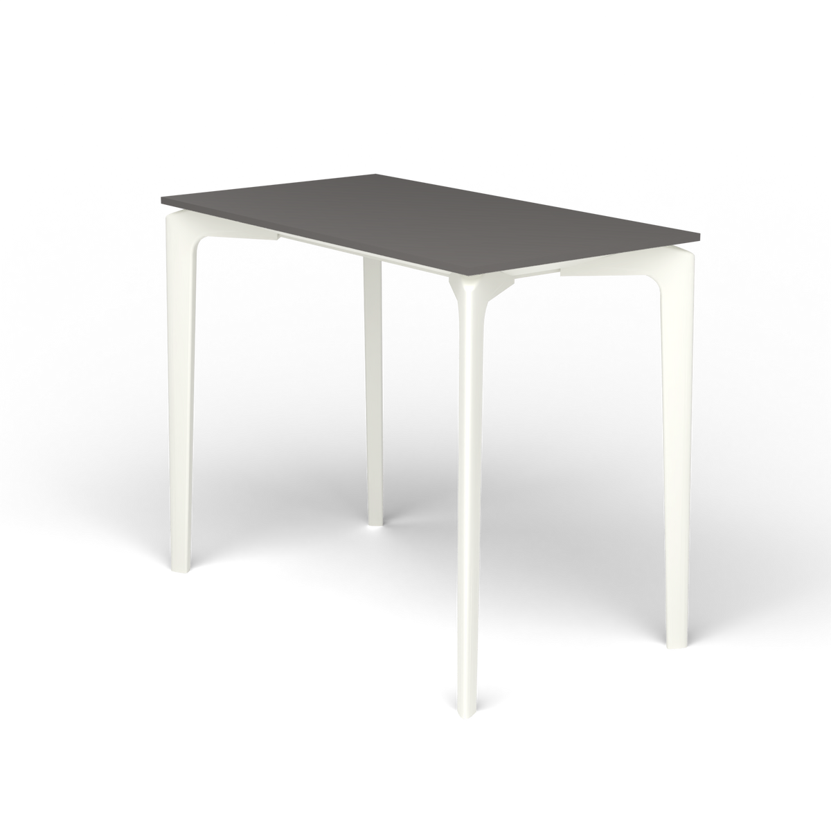 AllSize Console, 90 × 50 × 74 cm, White, Aluminium speckled Anthracite